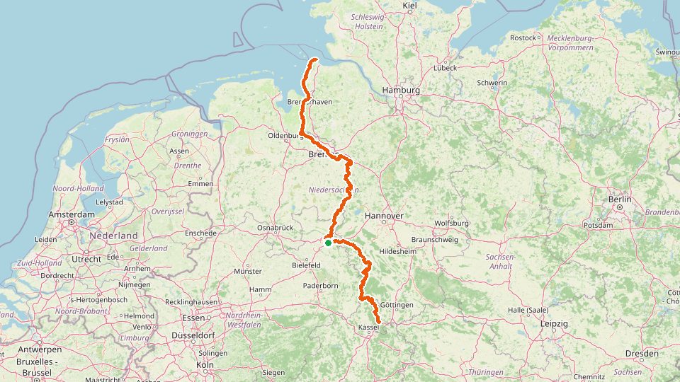 Weser-Radweg: Hann. Münden bis Cuxhaven